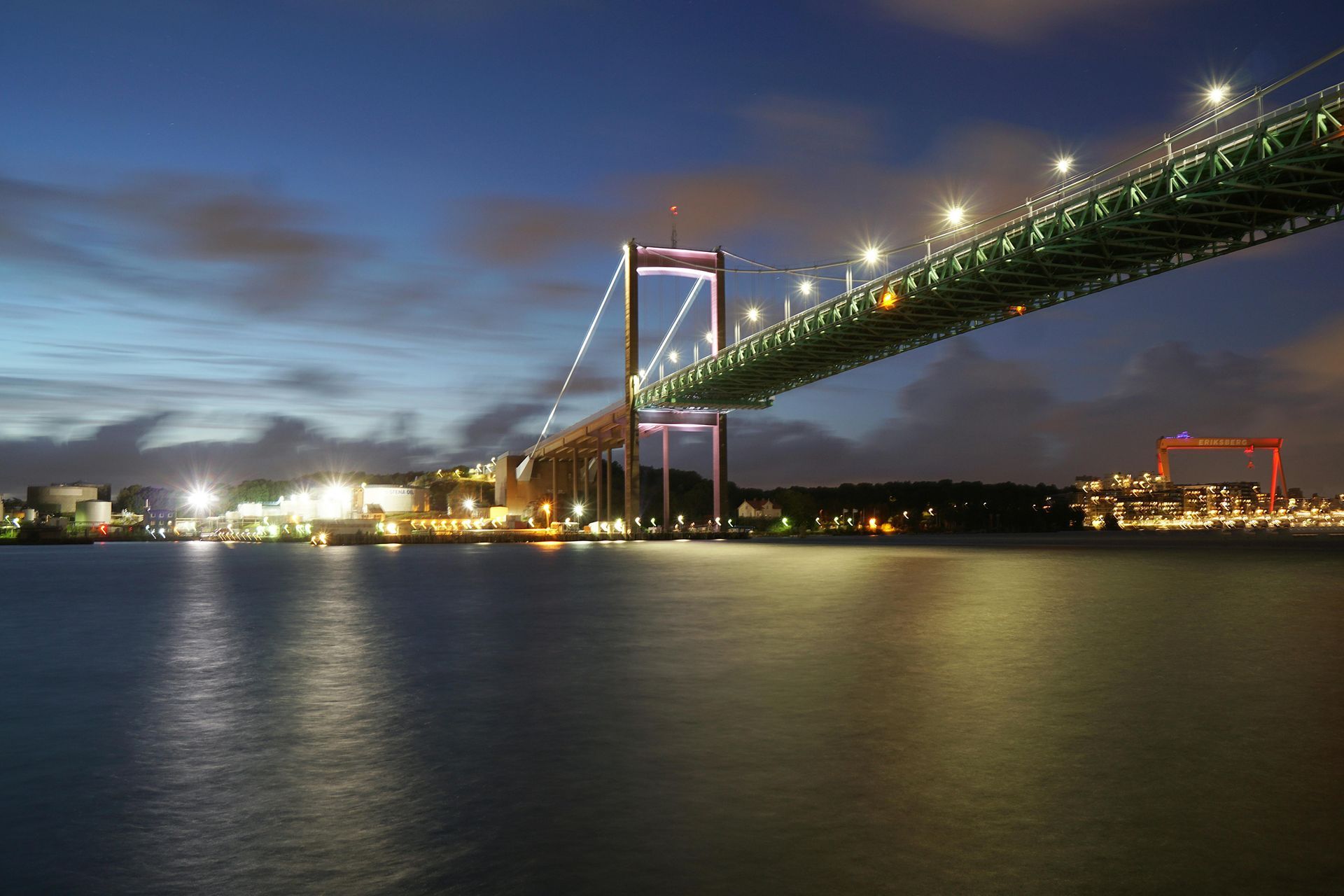 A scenic view of the Göta Älv River in Gothenburg, Sweden