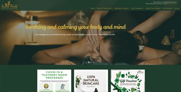 Website design for Organic Thai Massage Newtown Sydney