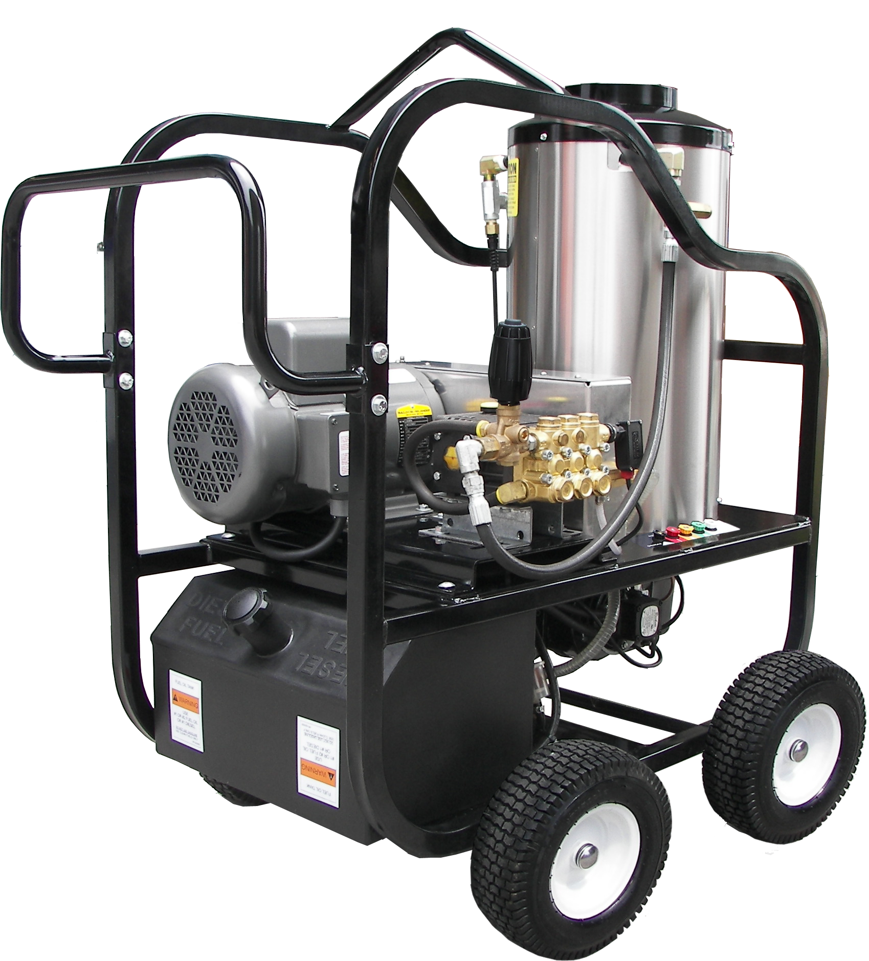 custom pressure washer made by Rhino Services LLC on dolly