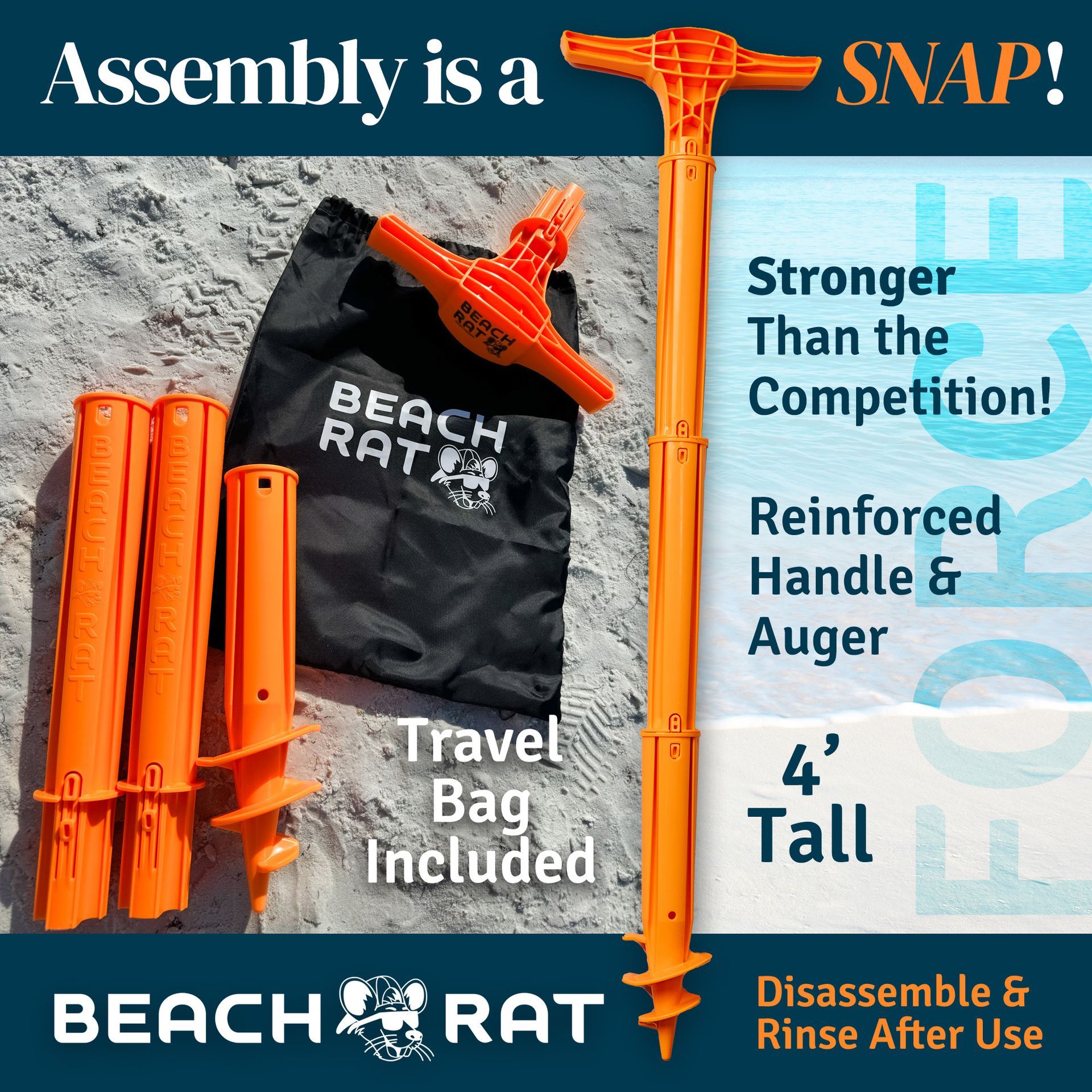 Beach Rat Orange Force Anchor