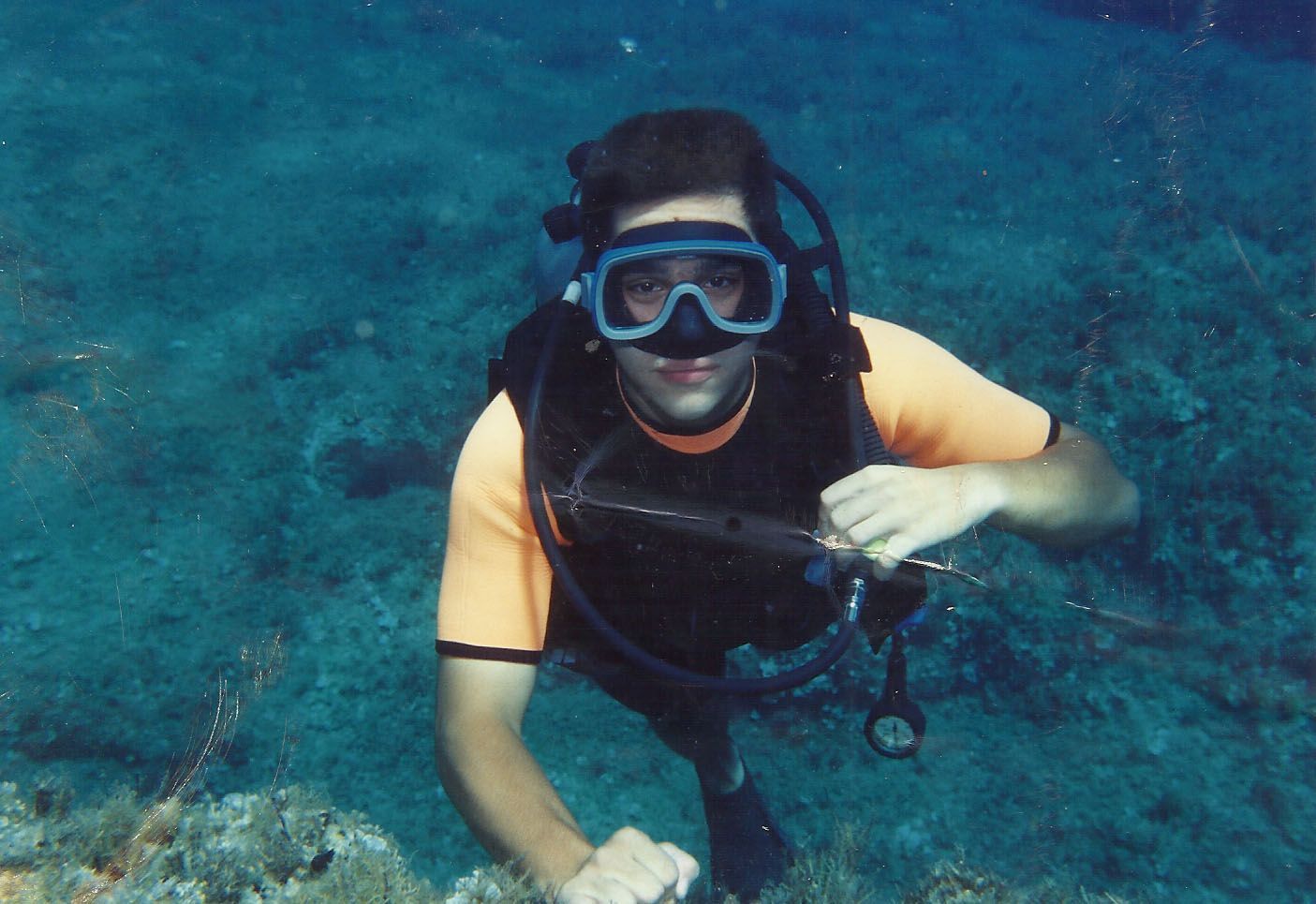 Πρώτη κατάδυση Βασίλη Πετρούλια στη Ρόδο το 1997