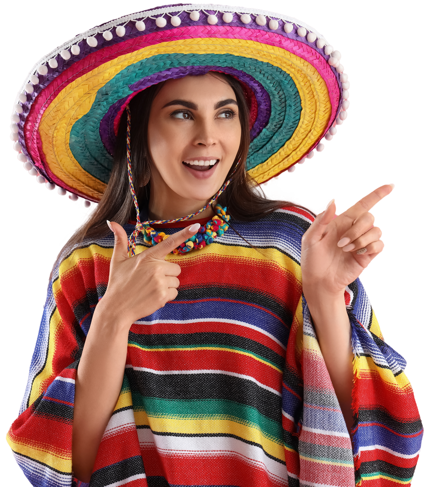 A girl with mexican clothes
