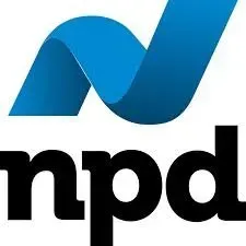 The logo for npd is a blue ribbon with a n on it.