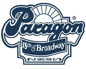 A logo for paragon 18th & broadway since 1908