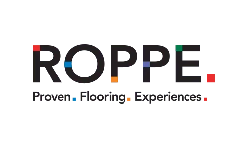 A logo for roppe , a company that provides proven flooring experiences.