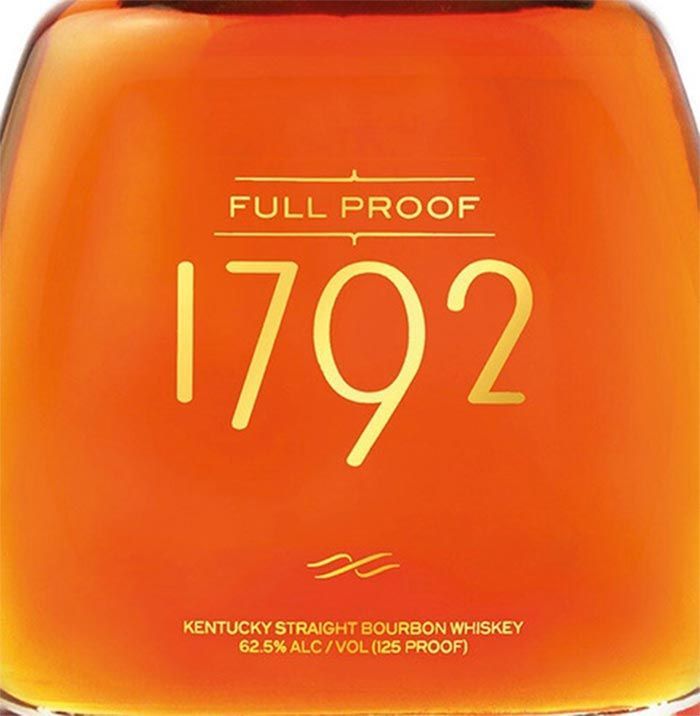A full proof 1792 kentucky straight bourbon whiskey