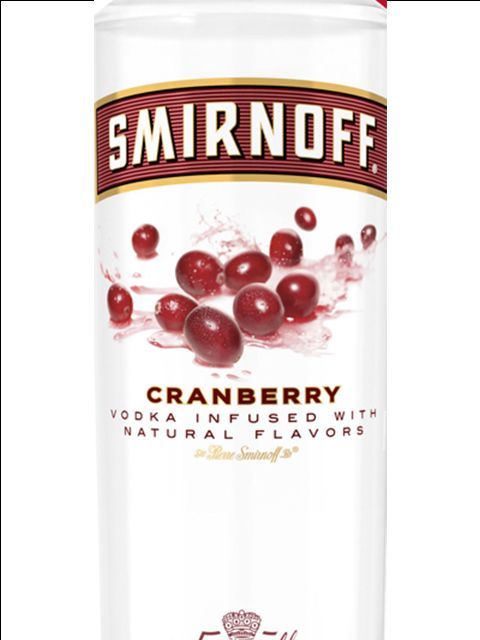 A can of smirnoff cranberry vodka infused with natural flavors