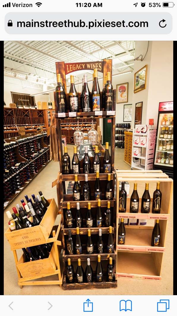 A picture of a liquor store on a phone screen