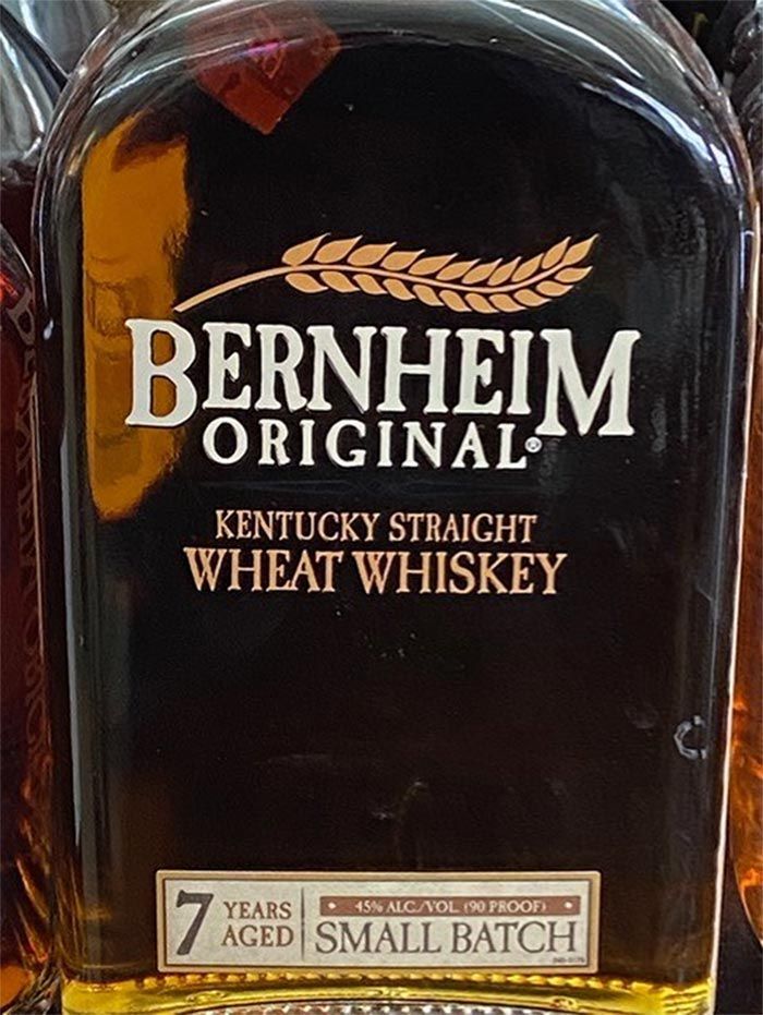 A bottle of benheim original kentucky straight wheat whiskey