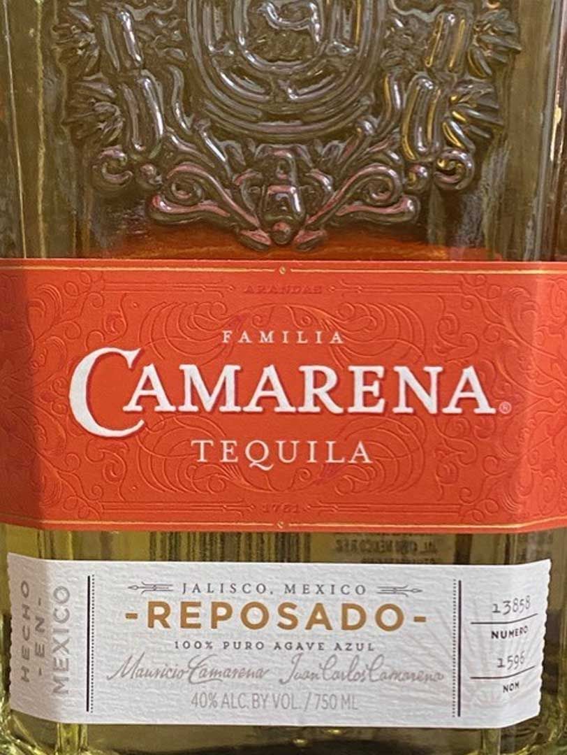A close up of the label of a bottle of tequila.