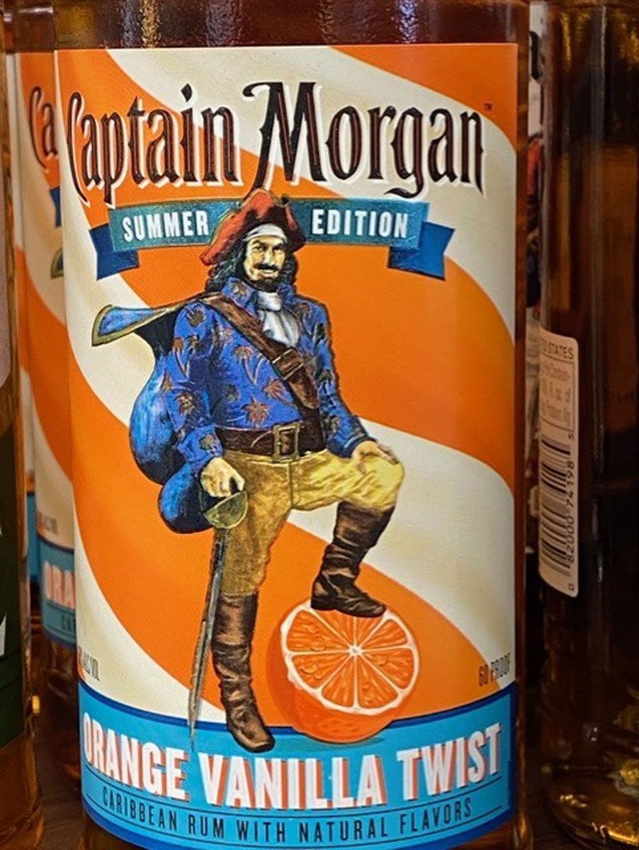 A bottle of captain morgan orange vanilla twist