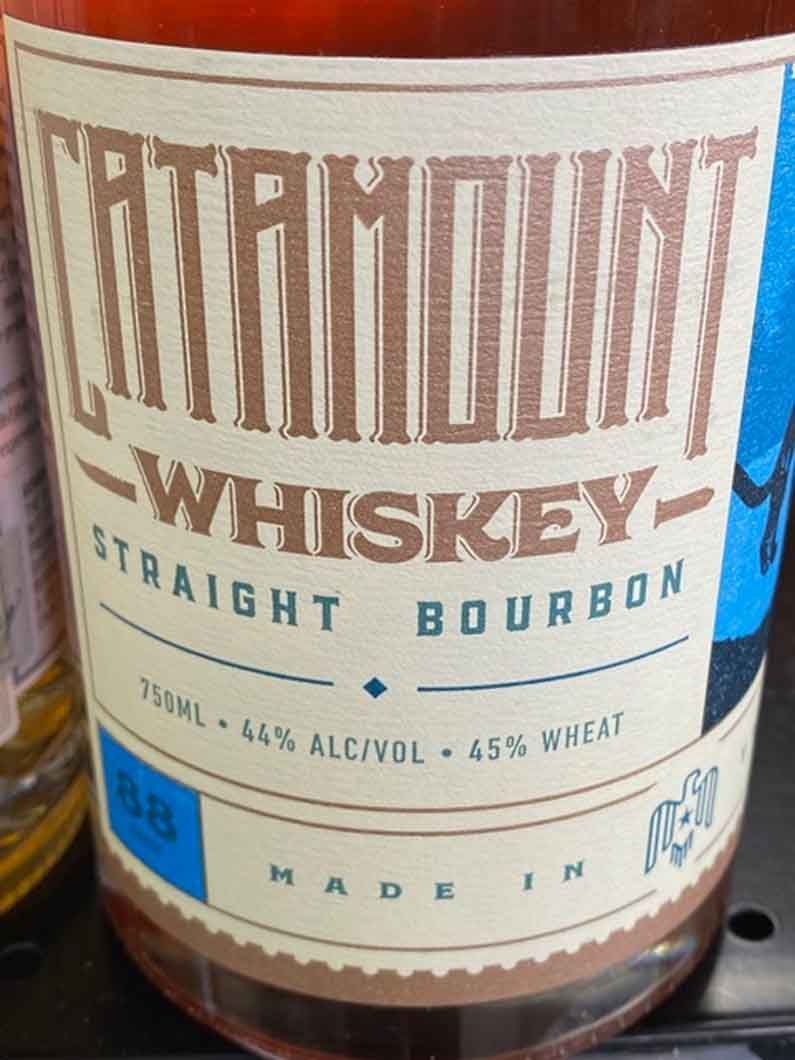 A bottle of kentucky straight bourbon whiskey