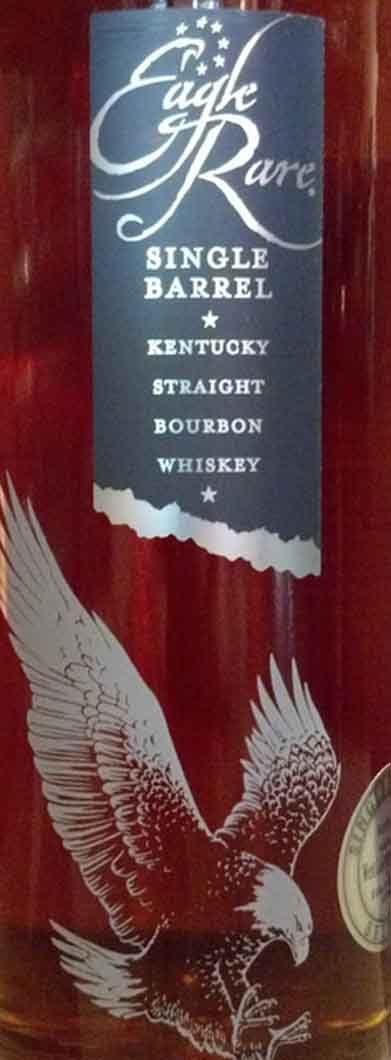 A bottle of single barrel kentucky straight bourbon whiskey