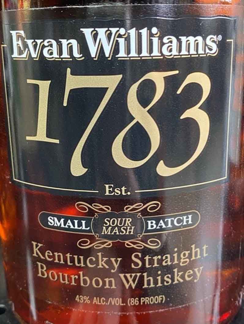 A bottle of evan williams kentucky straight bourbon whiskey