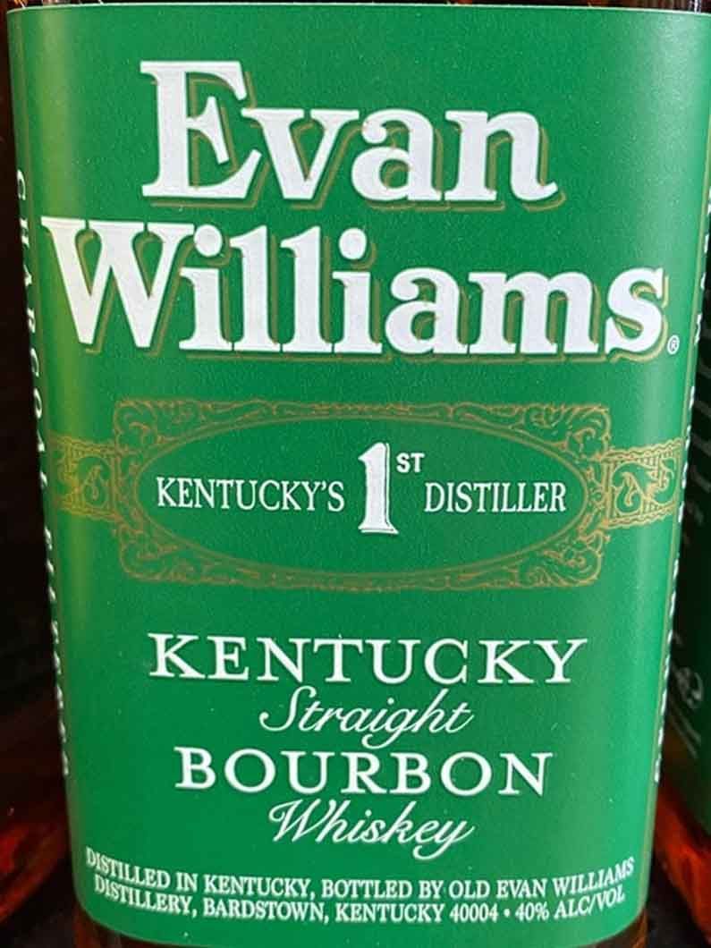 A bottle of kentucky straight bourbon whiskey