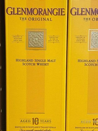 Two boxes of glenmorangie the original highland single malt scotch whisky are sitting on a shelf.