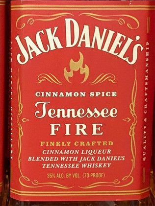 A bottle of jack daniel 's tennessee fire cinnamon spice
