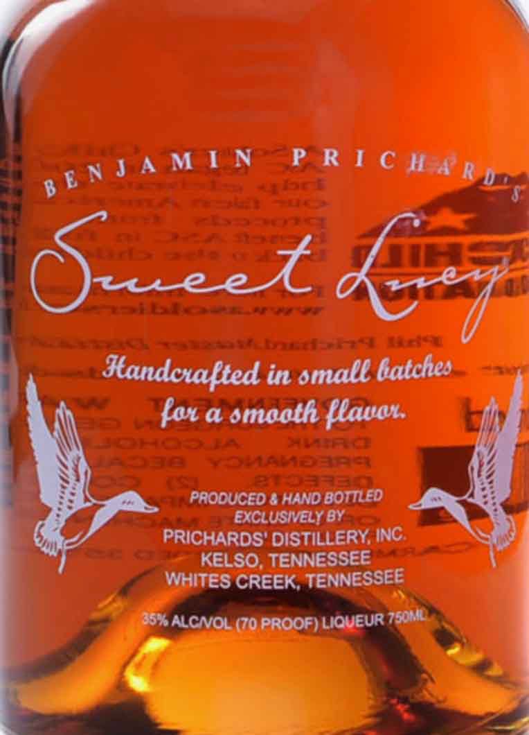 A bottle of benjamin prichard sweet king handcrafted in small batches for a smooth flavor