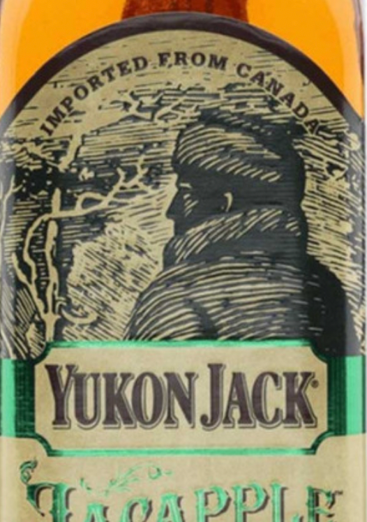 A bottle of yukon jack is imported from canada