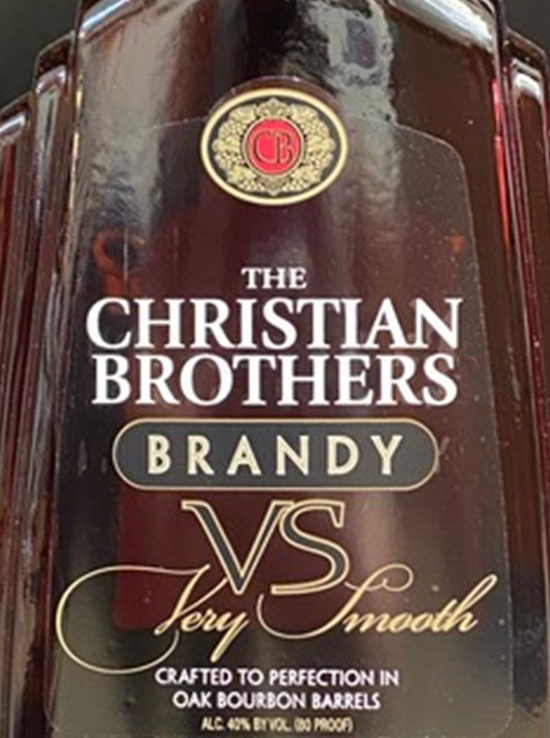 A bottle of christian brothers brandy v.s. very smooth