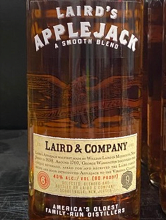 A bottle of laird 's apple jack a smooth blend