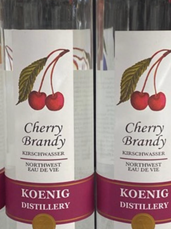 Two bottles of cherry brandy from koenig distillery