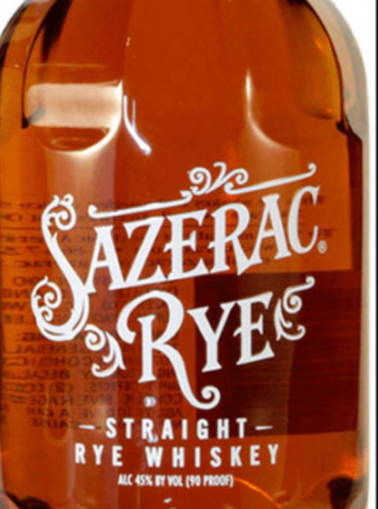 A bottle of sazerac rye straight rye whiskey
