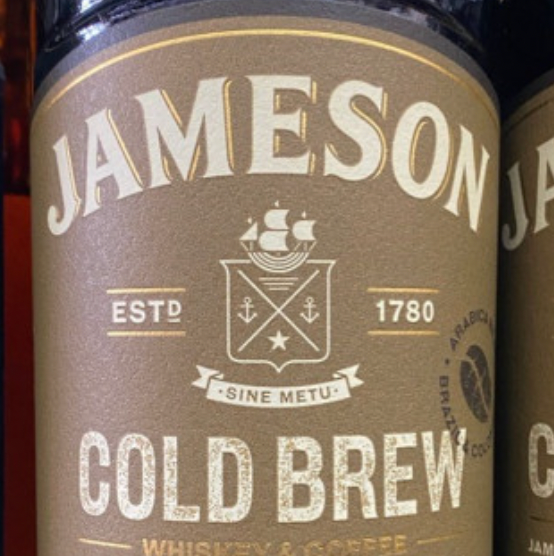 A bottle of jameson cold brew whiskey and coffee
