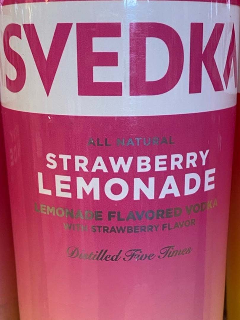 A can of svedk strawberry lemonade flavored vodka