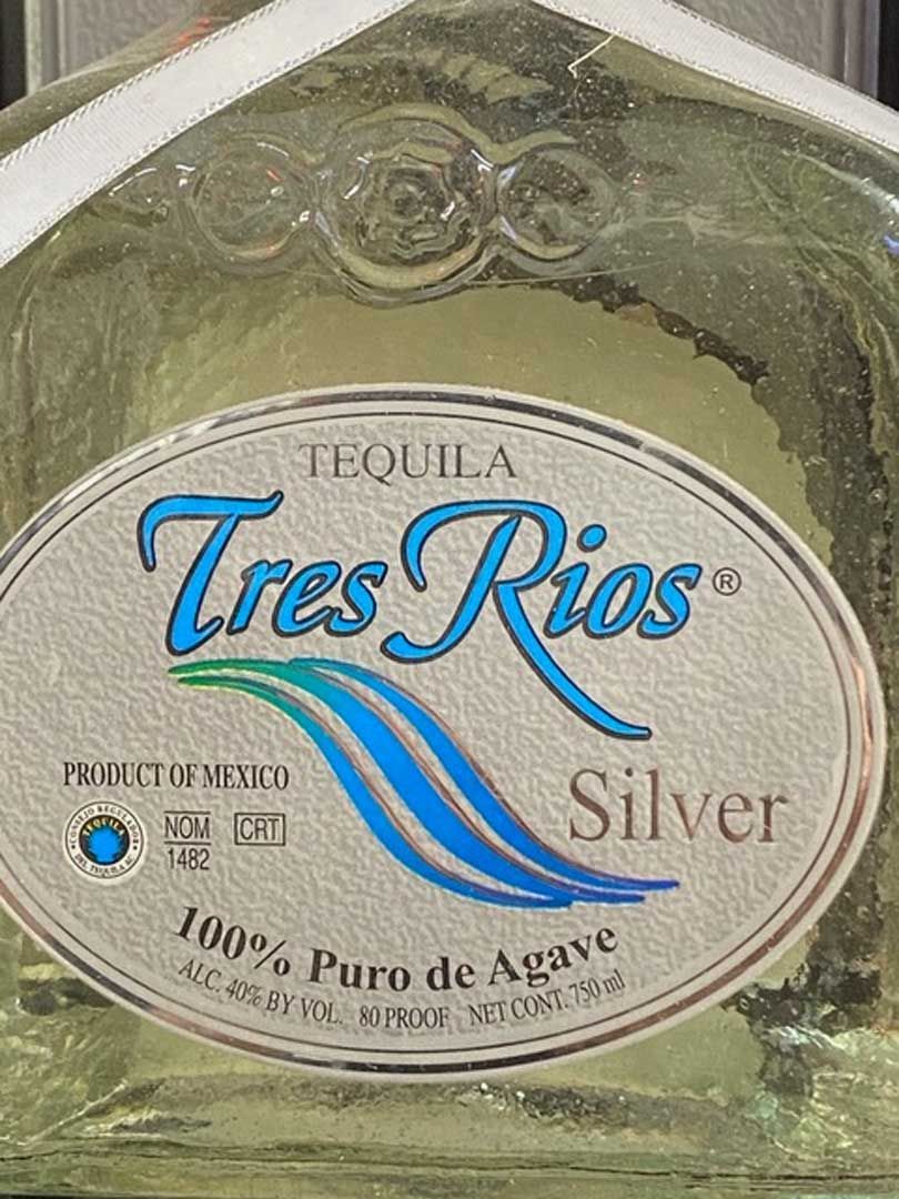 A close up of the label of a bottle of tequila.
