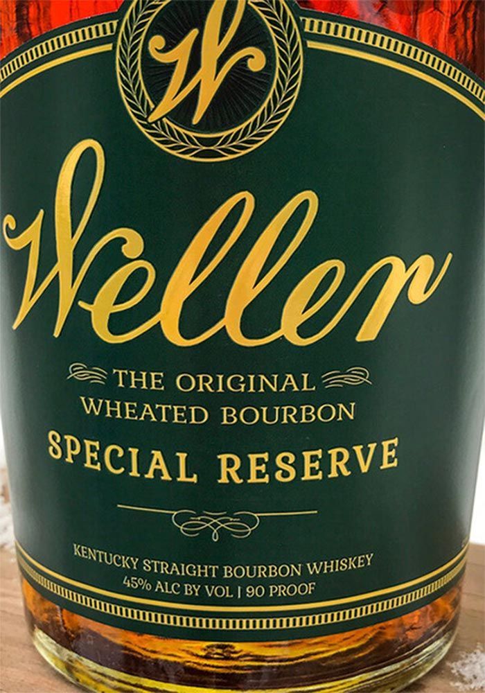 A bottle of weller the original wheated bourbon special reserve