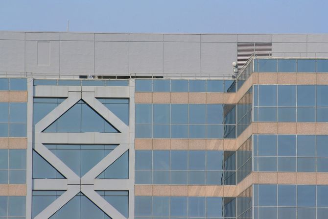 a large building with a clock on the side of it