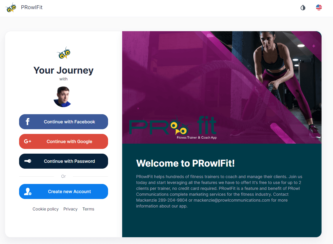 PRowlFit - fitness app for trainers and coaches