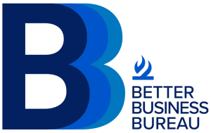 Better Business Bureau logo with blue BBB letters and text label