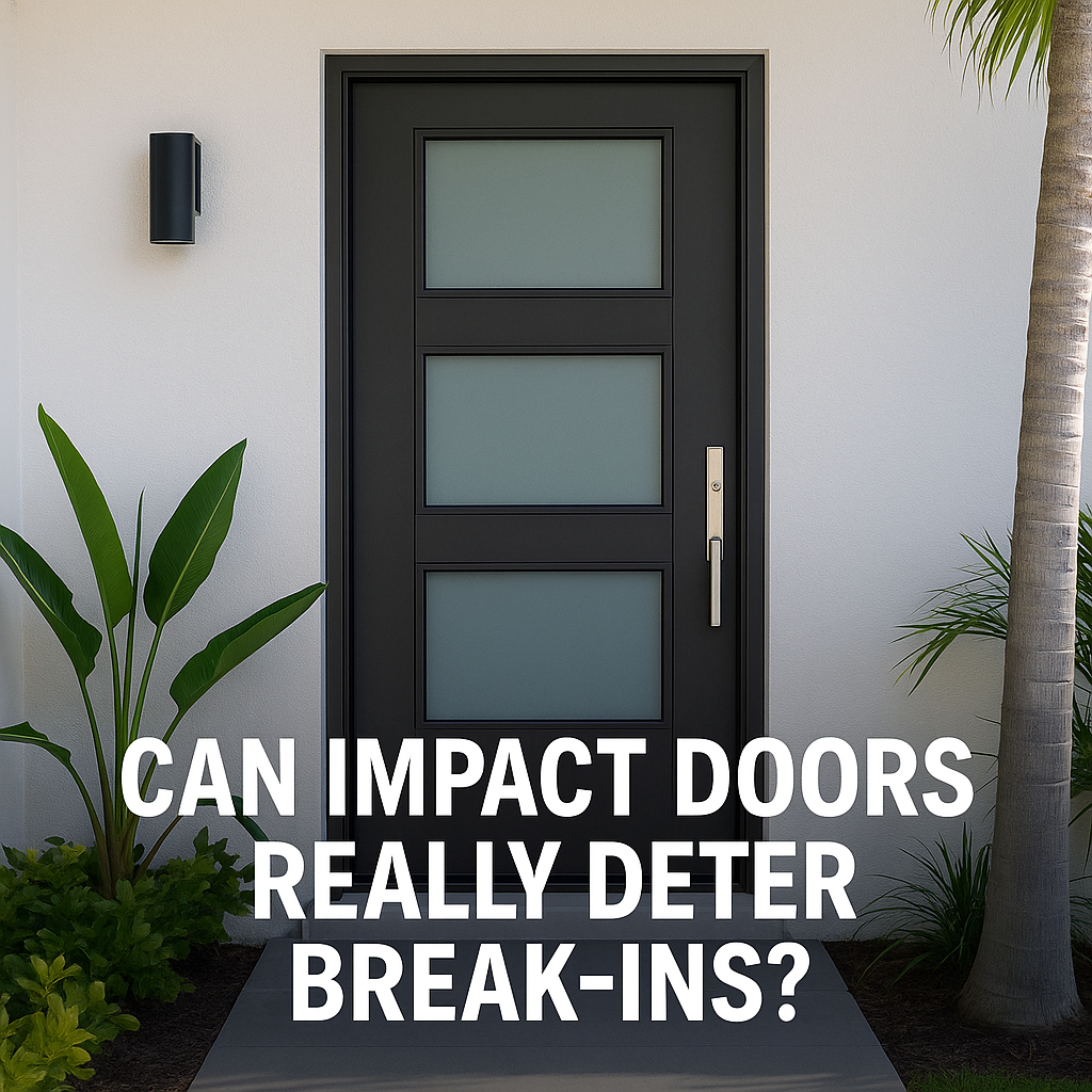 An image of a South Florida Impact Door on a home