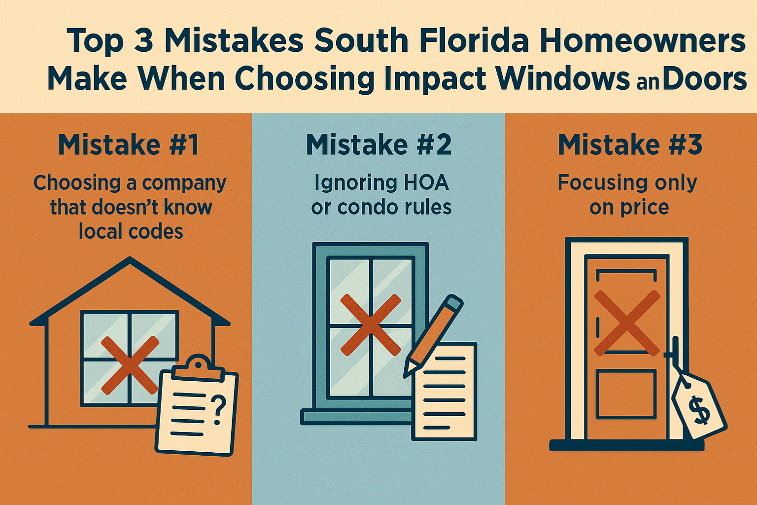 Image of the Top 3 Mistakes South Florida Homeowners Make When Choosing Impact Windows and Doors