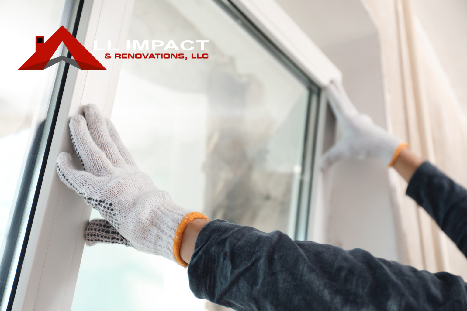 A window installer in South Florida repairing a impact window in a home