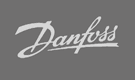 Das Danfoss-Logo ist weiß auf grauem Hintergrund.