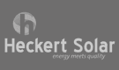 Ein schwarz-weißes Logo für Heckert Solarenergie trifft auf Qualität