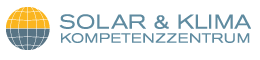 Ein Logo für das Solar & Klima Kompetenzzentrum mit einem Globus in der Mitte