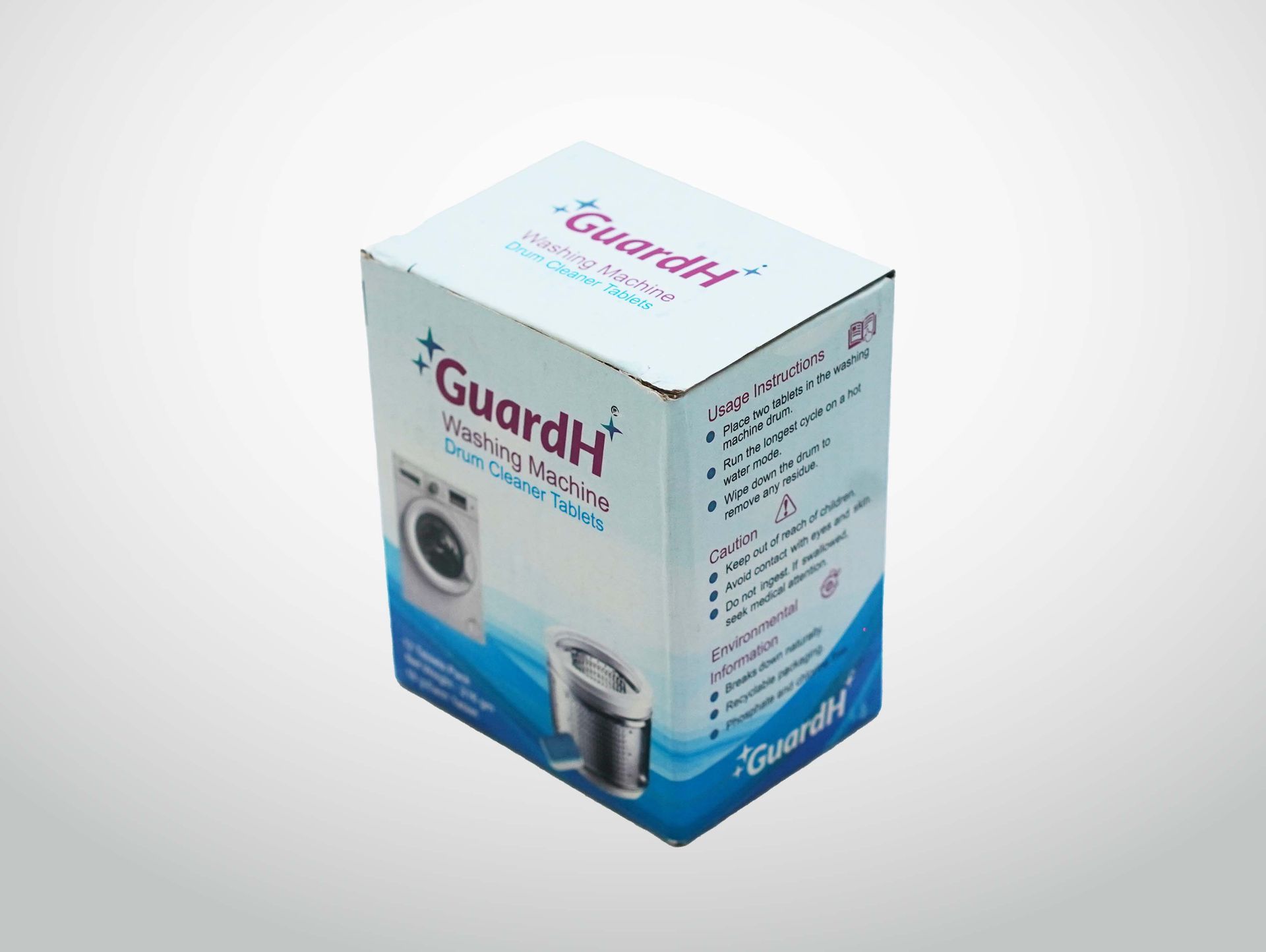 A box with a picture of a washing machine on it.