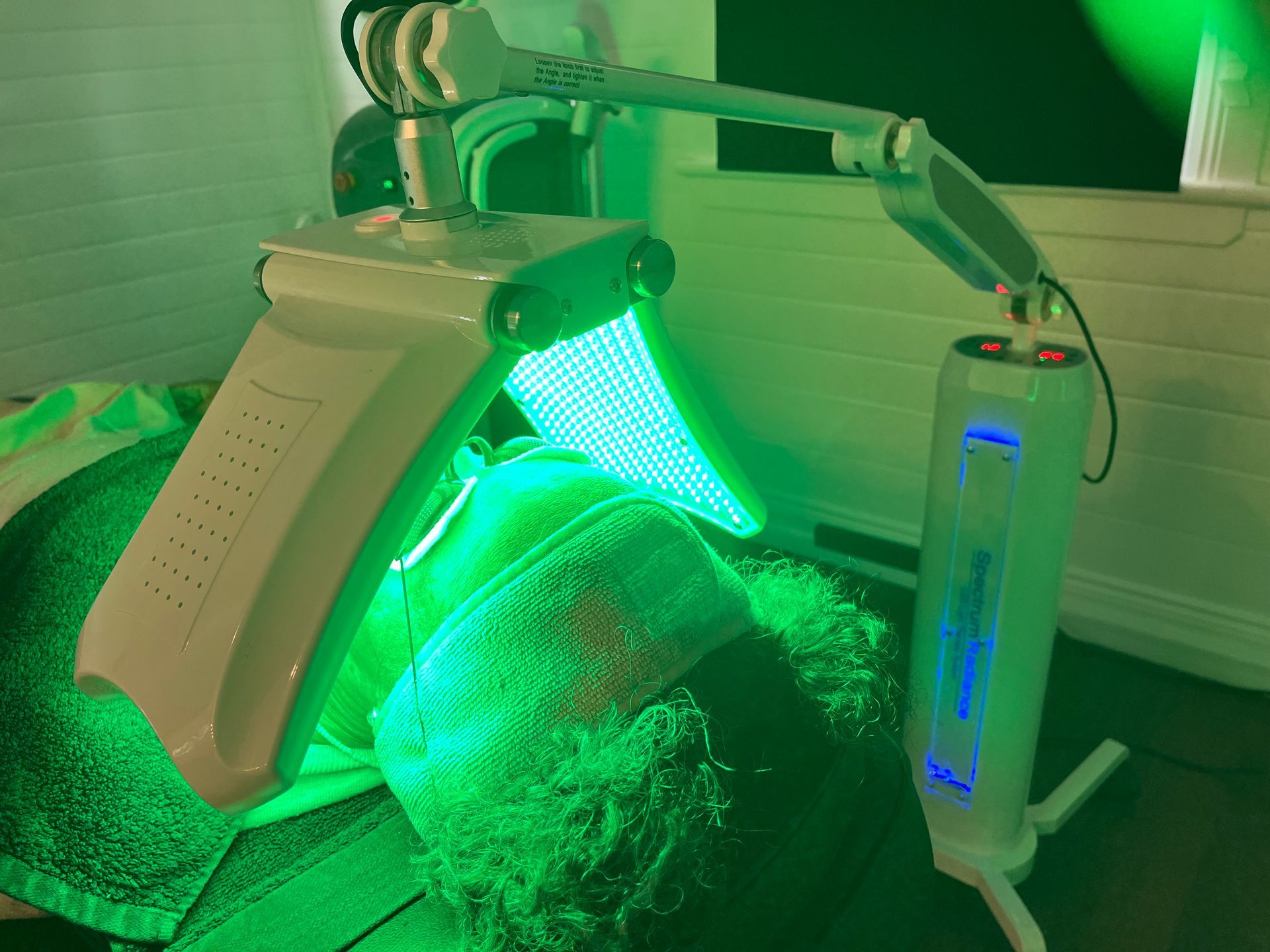 Lady Receiving Yellow LED Therapy — Skin Clinic In Kiama, NSW