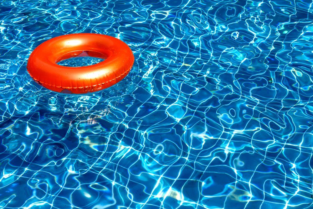 Inflatable Ring Floating in a Swimming Pool — Pool Shop in Tweed Heads, NSW