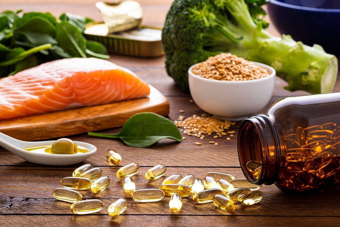 Salmon, Spinach, Broccoli, Seeds, Vitamins, and Olive Oil — Highland, UT — Shea's Health & Nutrition