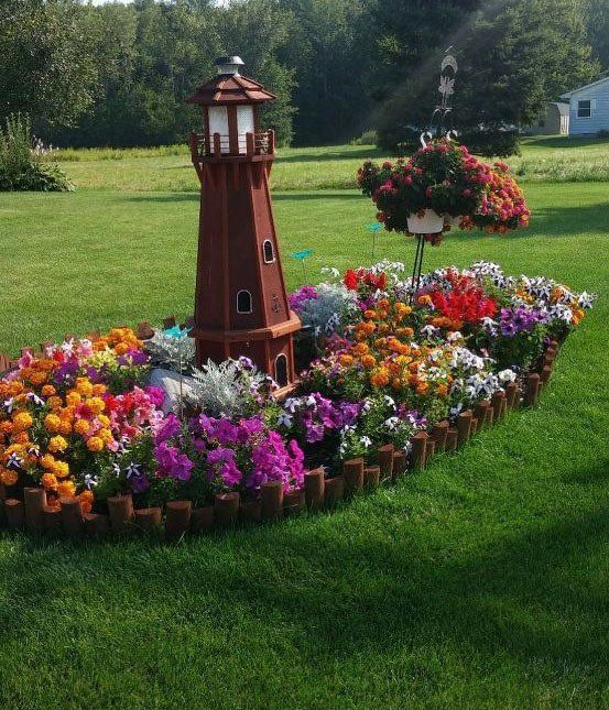 15 Unique and Amazing Lawn Displays - Lighthouse