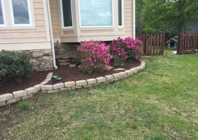 Mulch installed