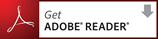 A red and white sign that says get adobe reader