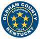 The logo for oldham county kentucky established in 1824