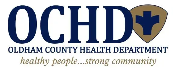 A logo for the oldham county health department