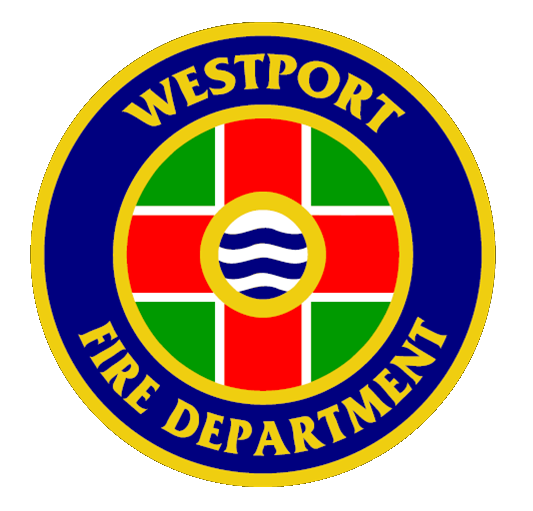 The westport fire department logo has a cross in the center